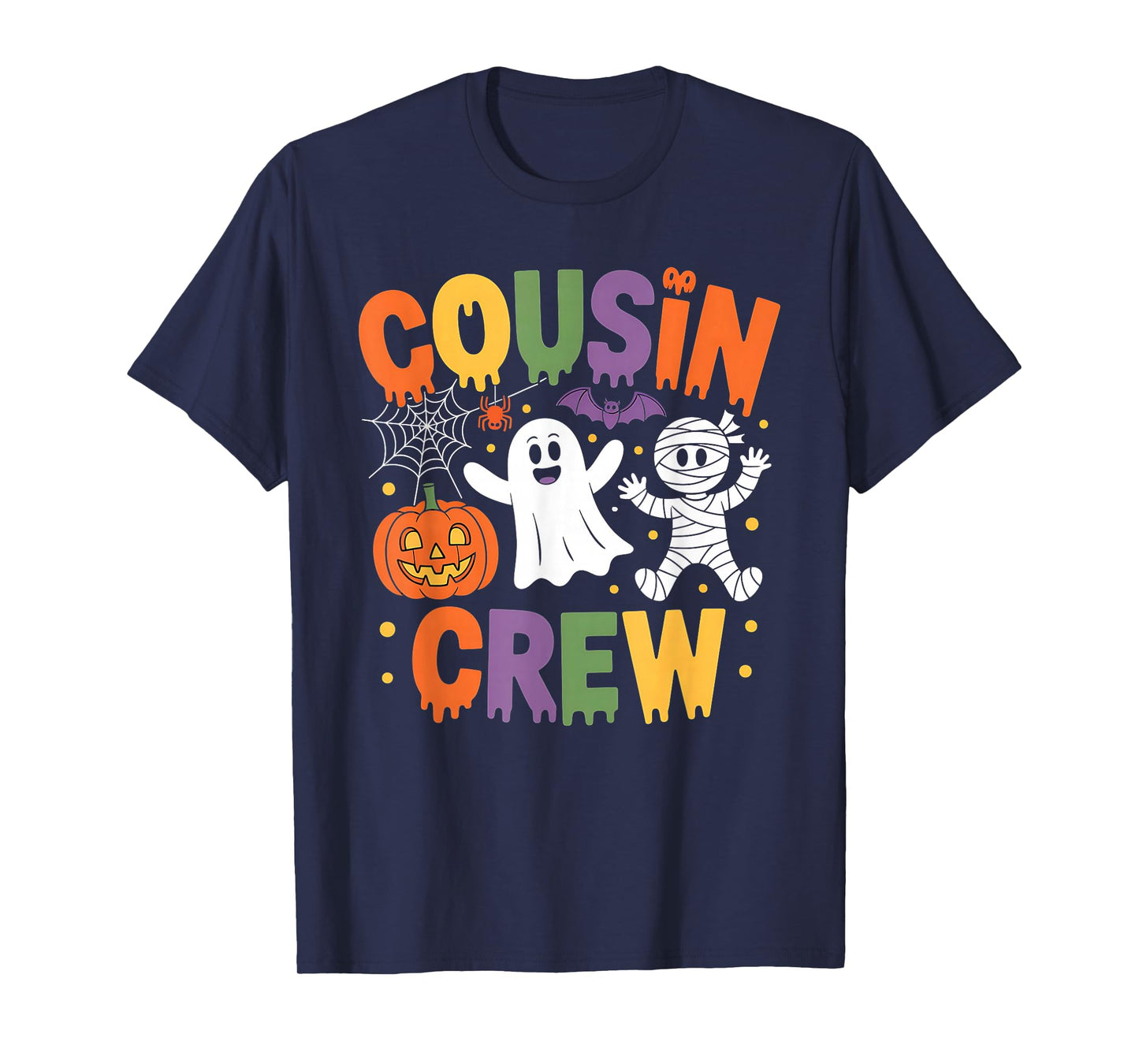 Cousin Crew Cute Halloween Ghost Pumpkin Costume Design T-Shirt
