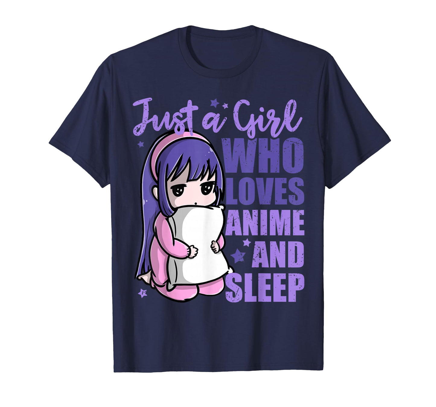 Just A Girl Who Loves Anime and Sleep Pajama PJ T-Shirt