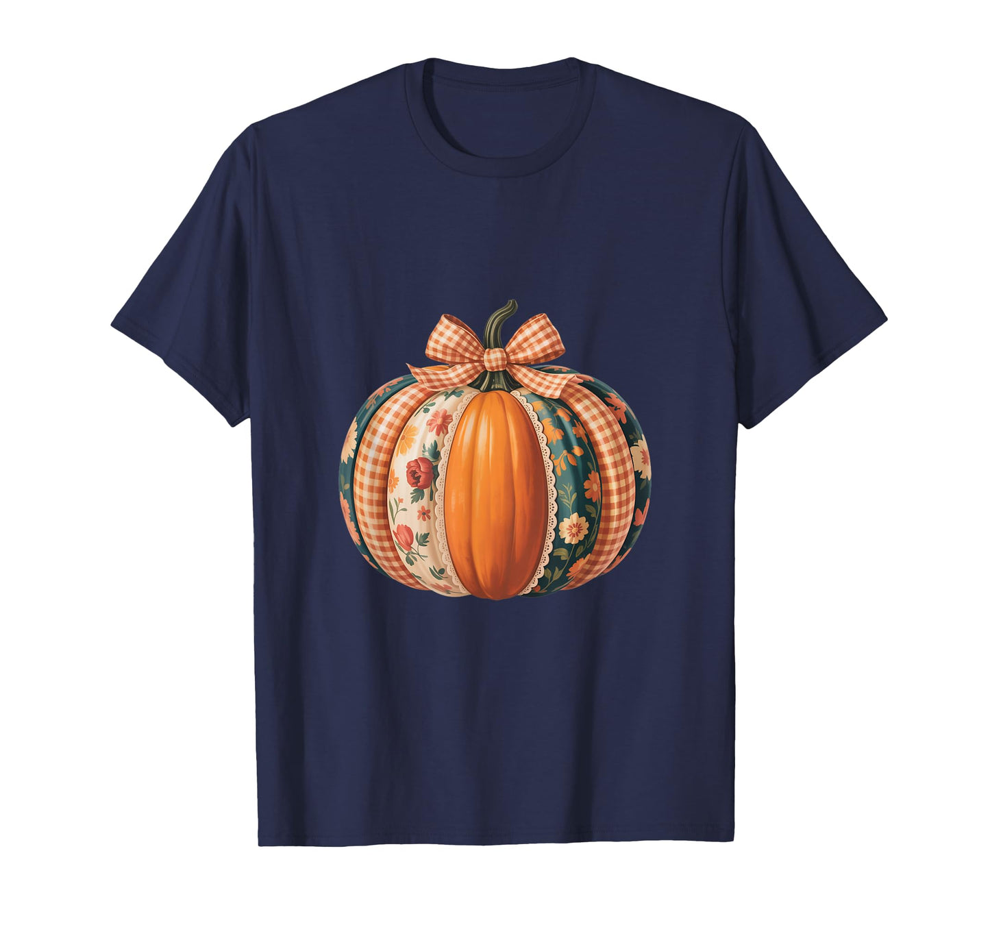 Floral Pumpkin Decor Fall and Halloween Lovers T-Shirt