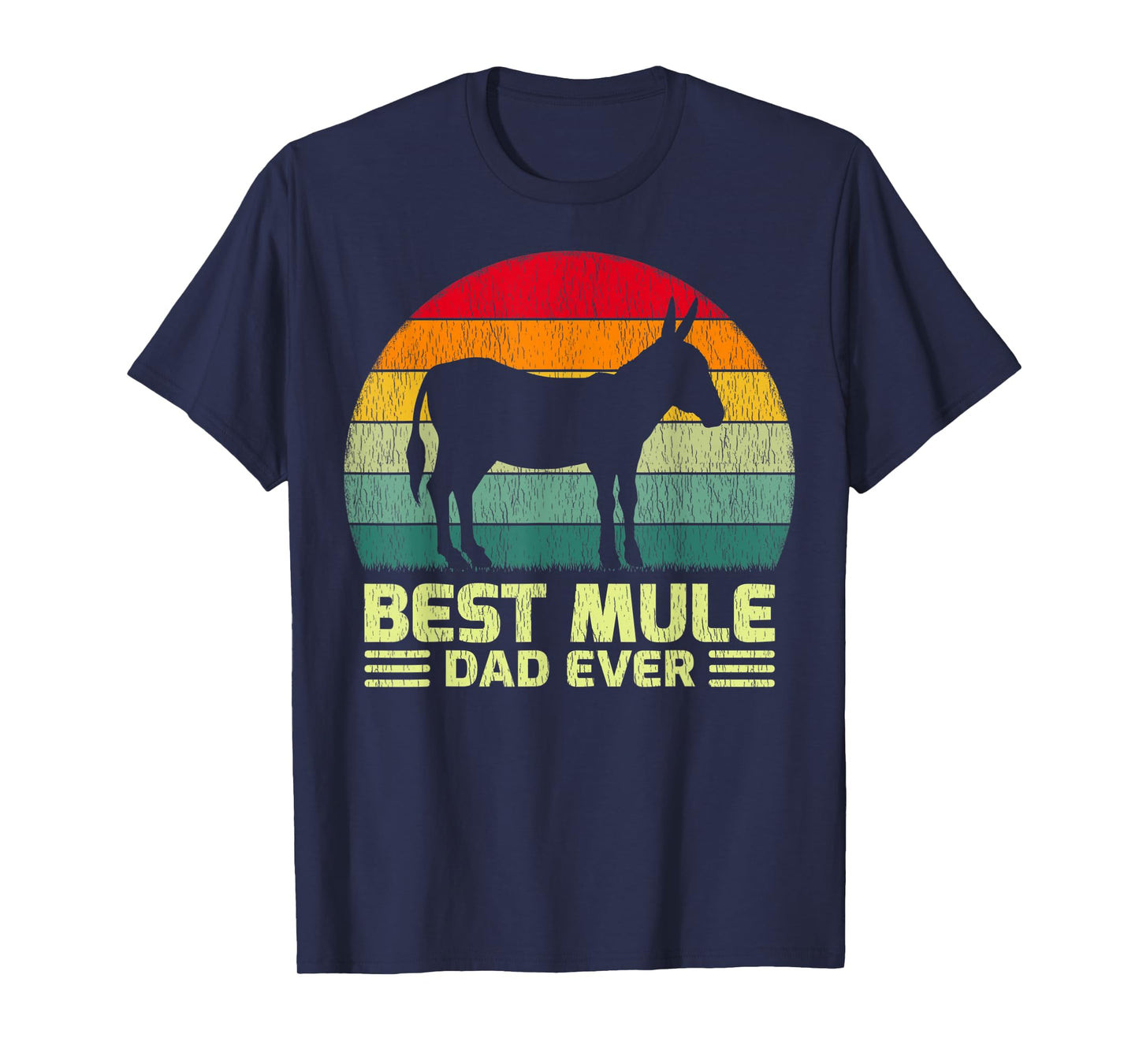 Mens Funny Vintage Best Mule Dad Ever Father's Day T-Shirt