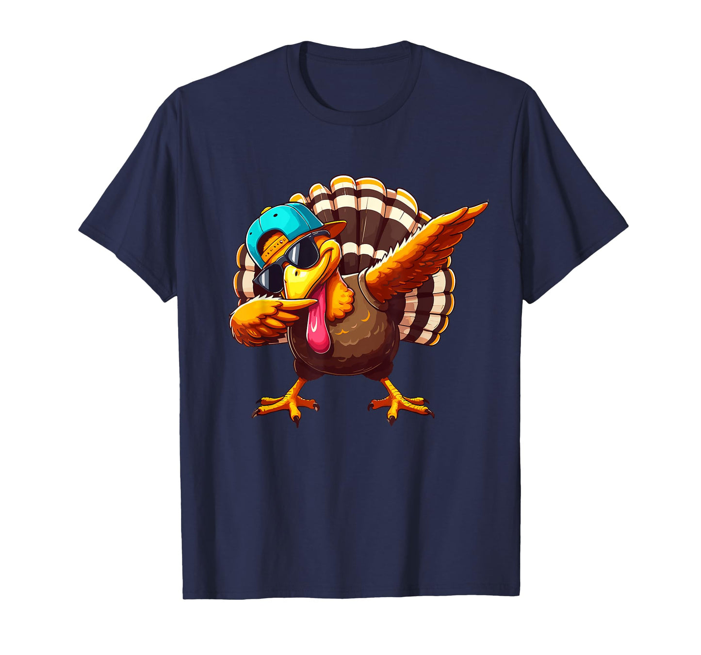 Dabbing Turkey Thanksgiving Day Pilgrim Boys Kids Funny Dab T-Shirt
