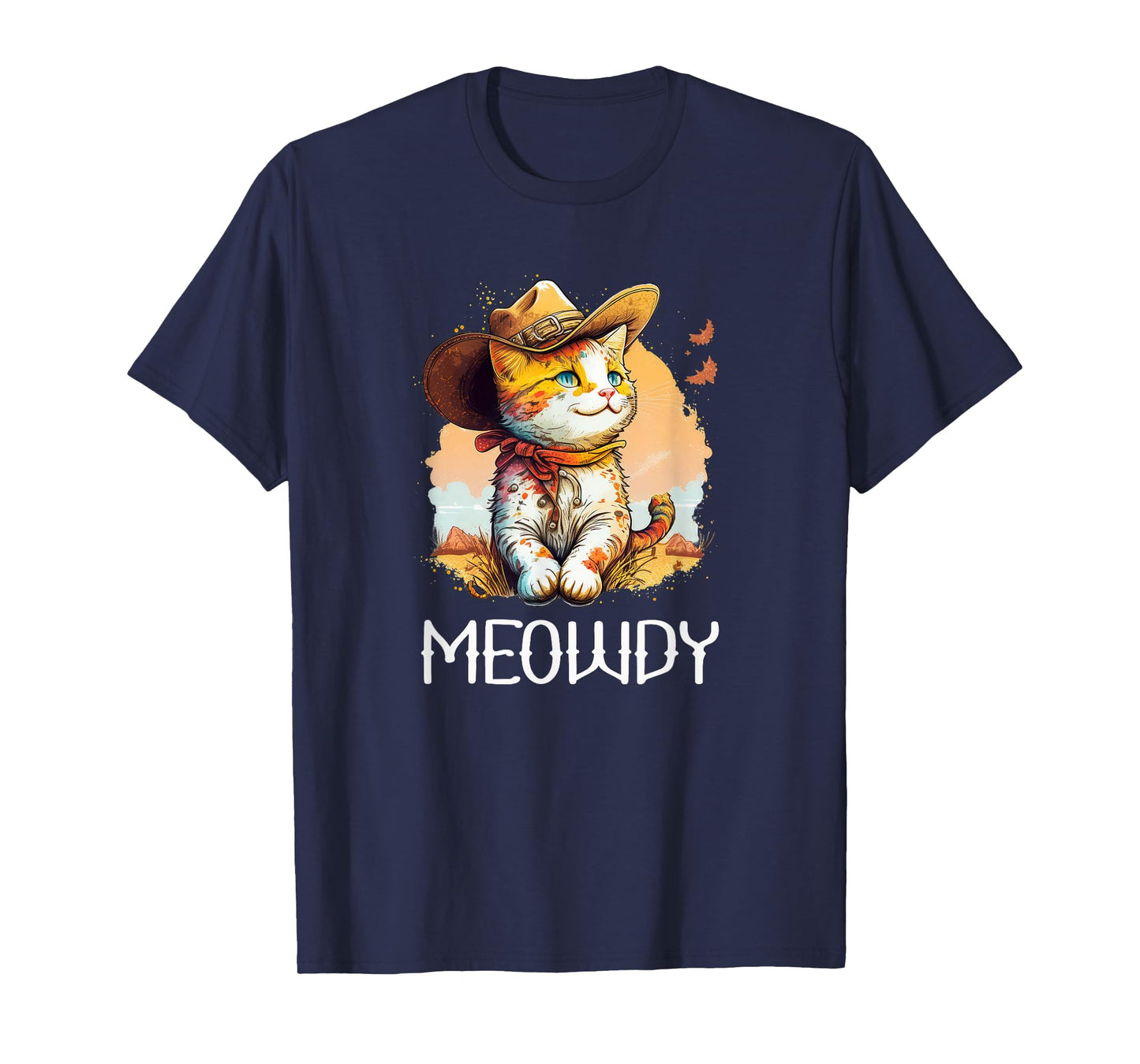 Meowdy Cat Funny Howdy Meme Western Cowboy Kitten T-Shirt