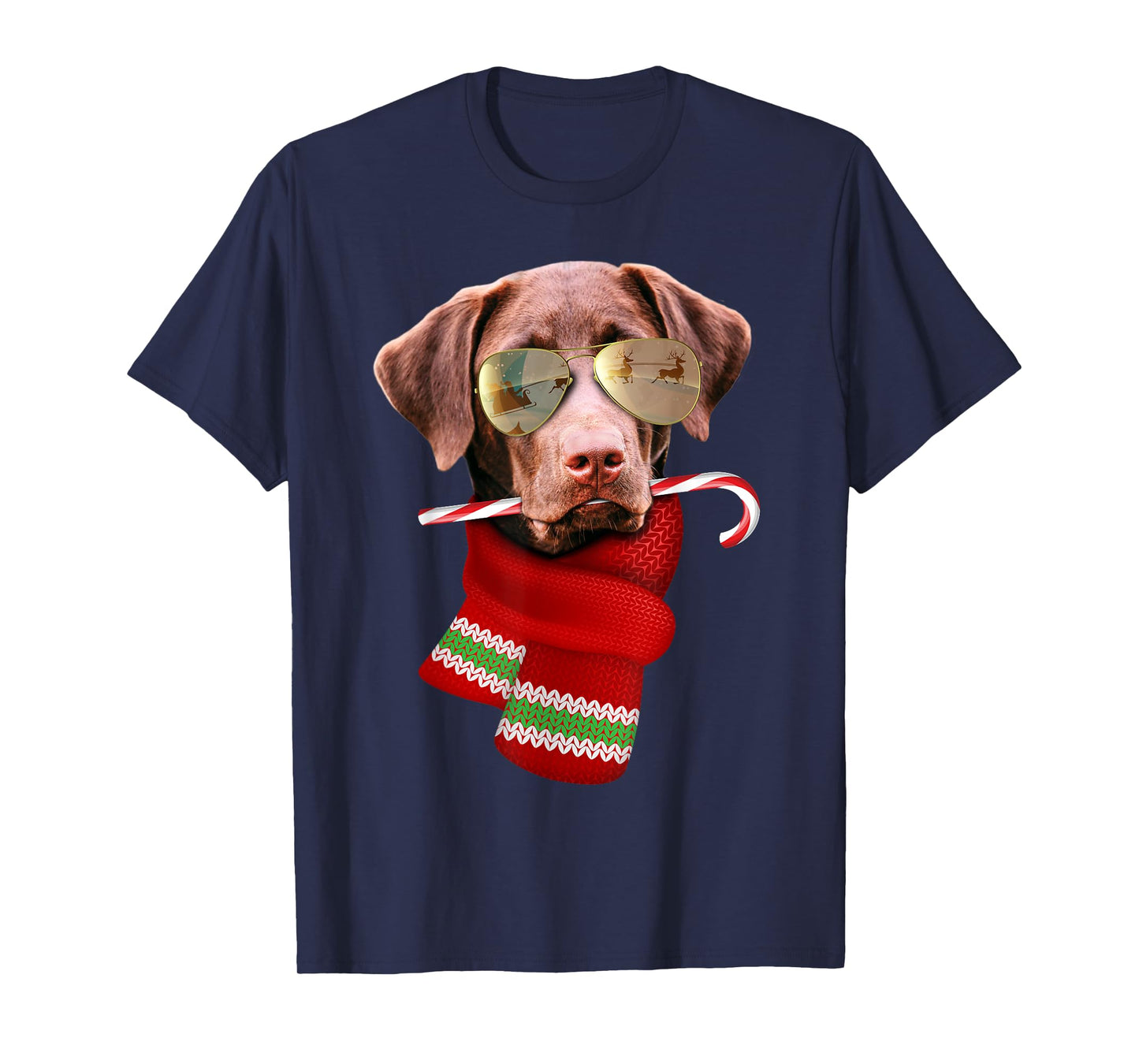 Chocolate Labrador Christmas Gift for Dog Lovers Sunglasses Men Women Kids T-Shirt