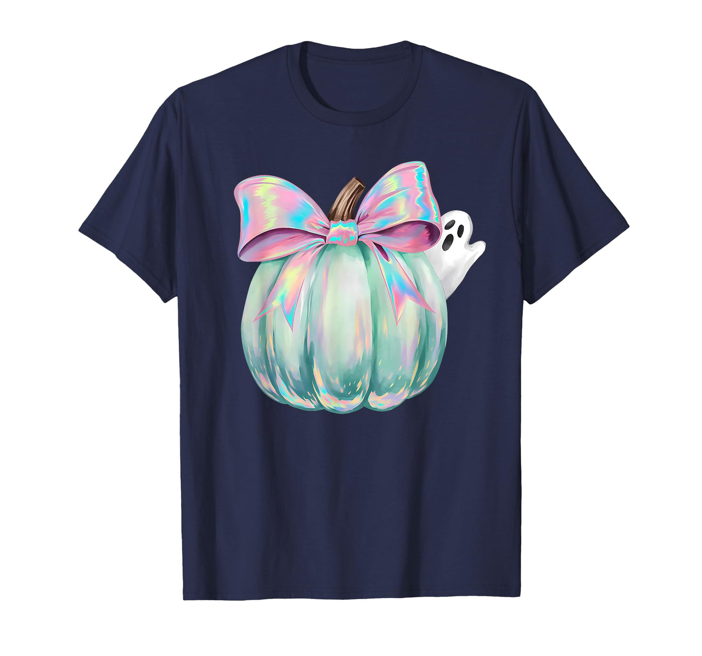 Coquette Bow Pumpkin Season Autumn Fall Leaves Thanksgiving T-Shirt