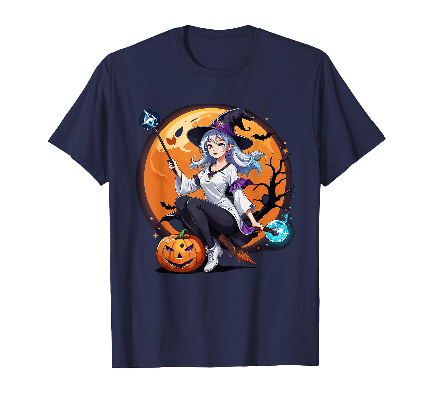 Sexy Anime Witch Girl Halloween T-Shirt