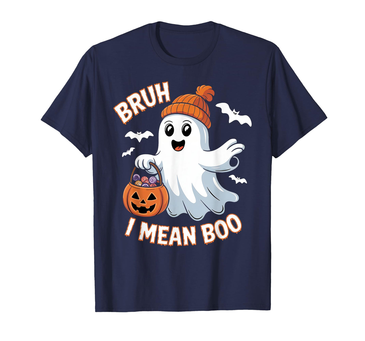 Bruh I Mean Boo Halloween Ghost Costume Party T-Shirt
