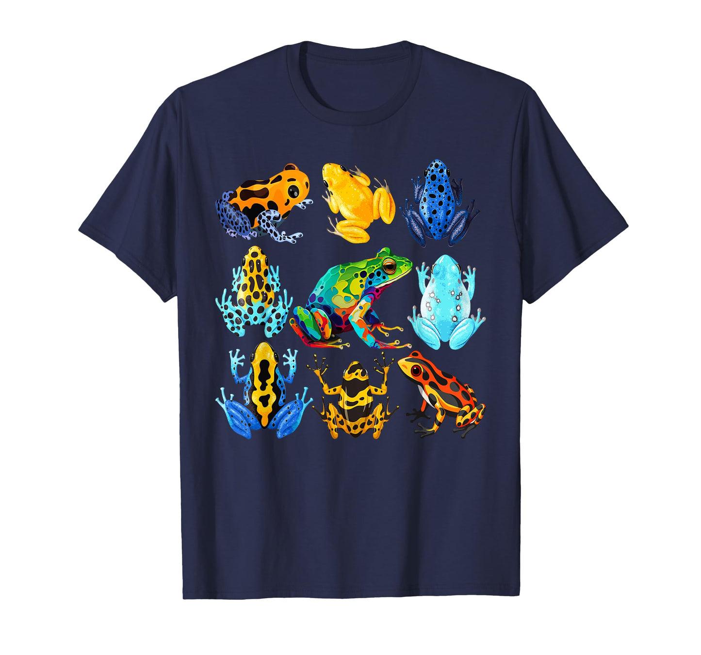 Colorful Collection Of Poison Dart Frogs Beautiful Nature T-Shirt