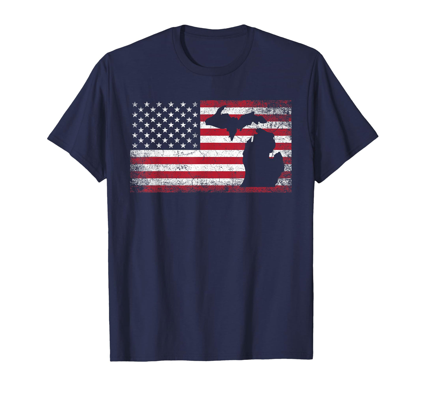 Michigan 4th of July American Flag USA America Patriotic T-Shirt