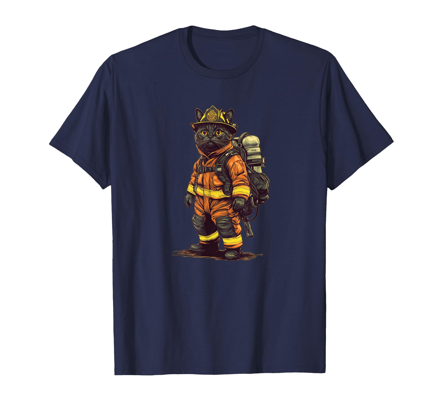 Equipped Fire Brigade Cat Costume T-Shirt