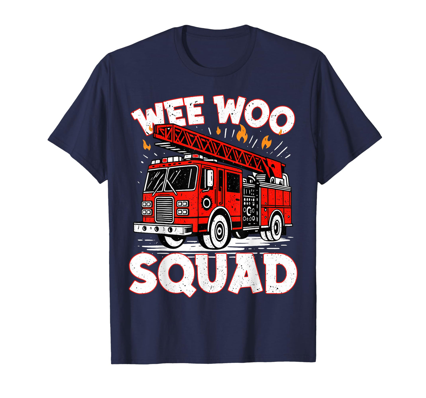 Wee Woo Squad Funny Firefighter Fire Truck Fireman Men Women T-Shirt