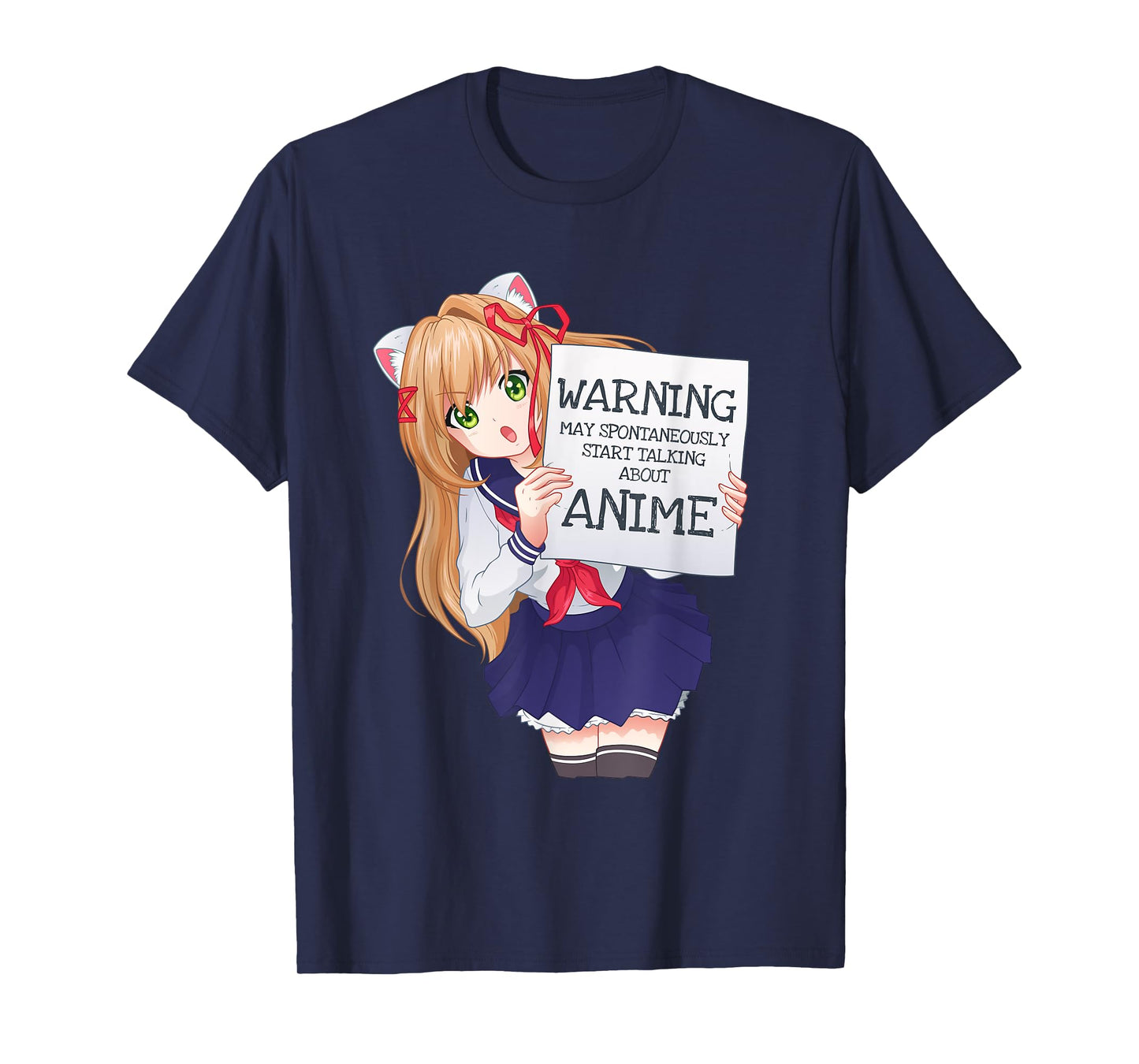 Kawaii Cute Spontaneously Talking Anime Girl Otaku Japanese T-Shirt