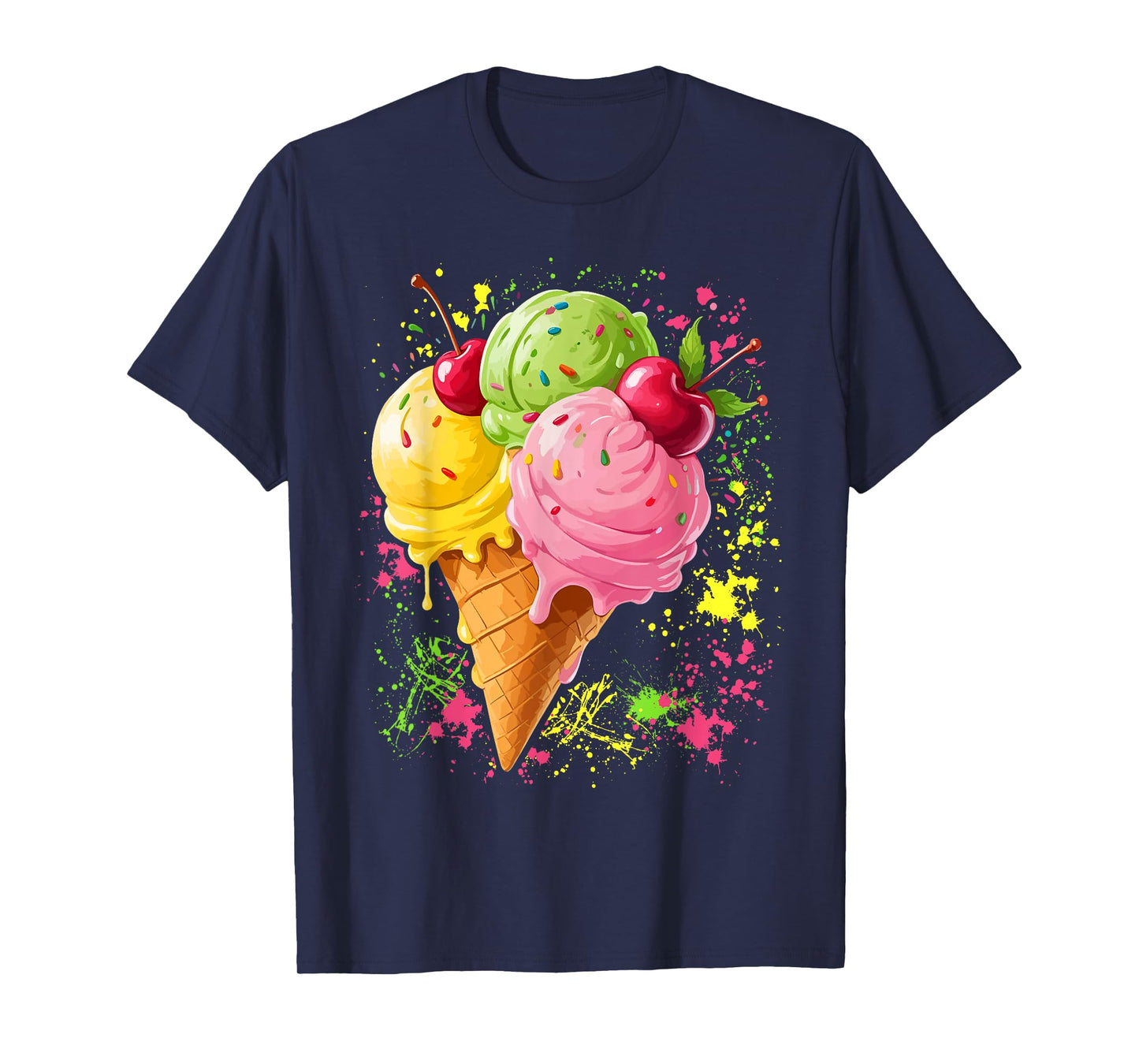 Ice Cream for Girls & Women - Ice Cream Cone T-Shirt