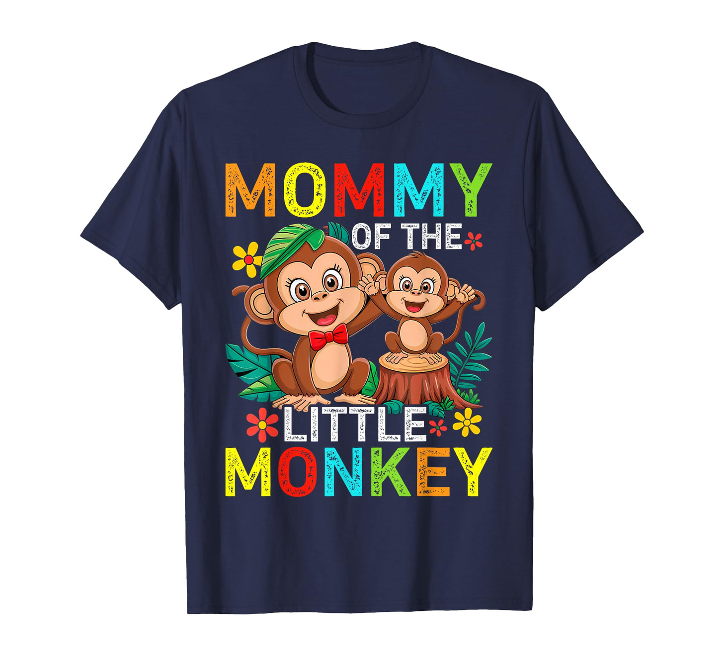 Mommy Of Little Monkey Birthday Family Matching T-Shirt