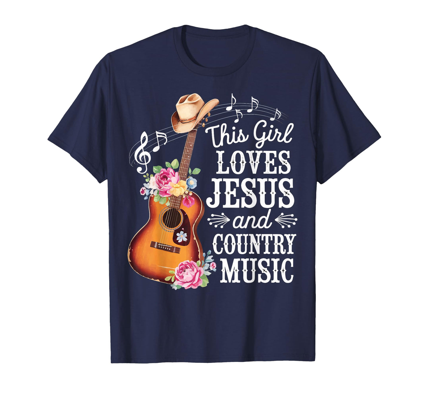 This Girl Loves Jesus And Country Music T-Shirt