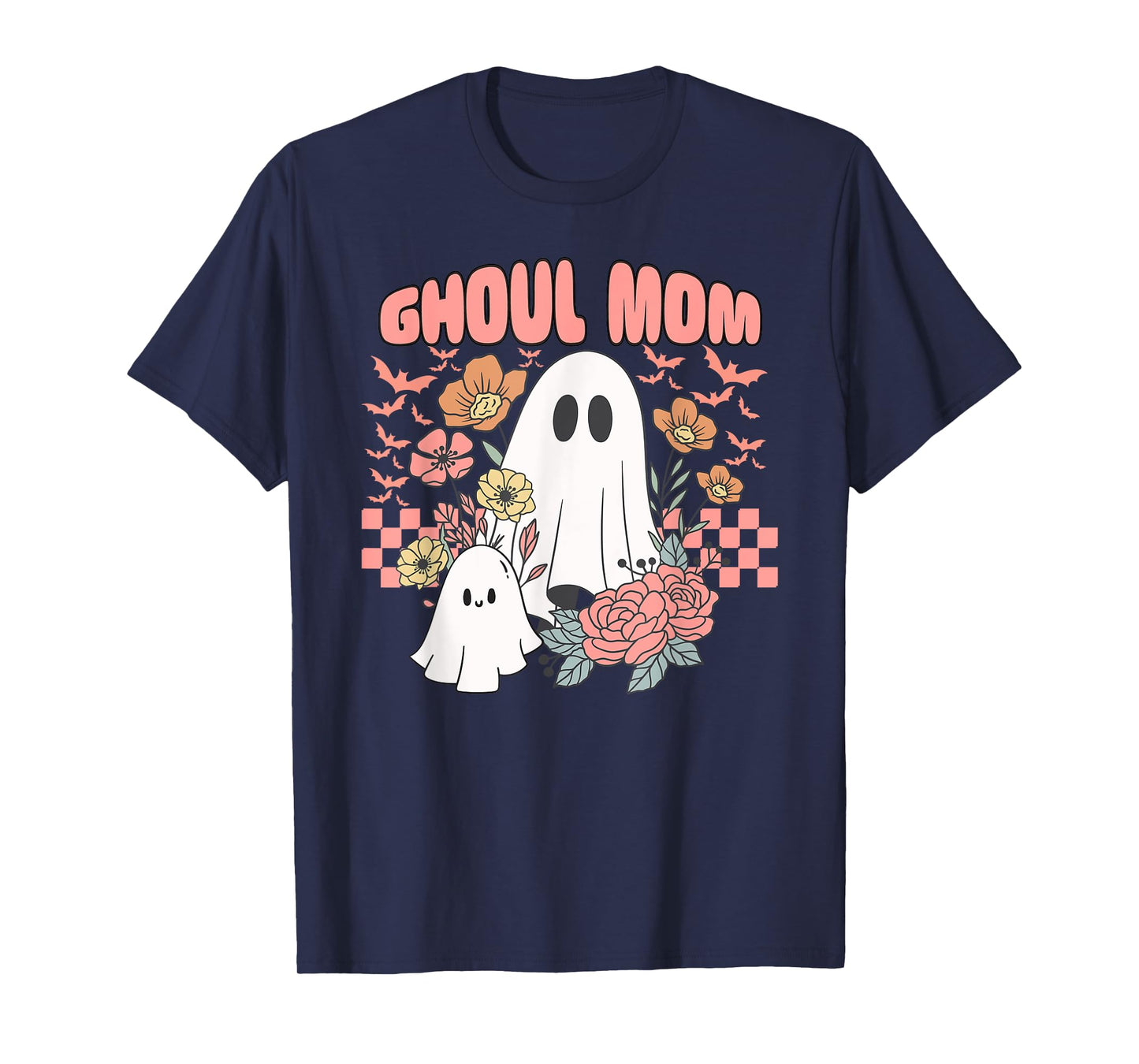 Ghoul Mom Halloween Ghost Spooky Season Retro Mama T-Shirt