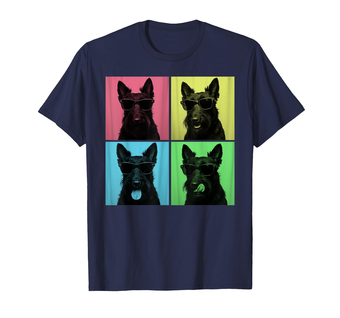 Scottish Terrier Pop Art Funny Scottie Dog Lover Photo Booth T-Shirt