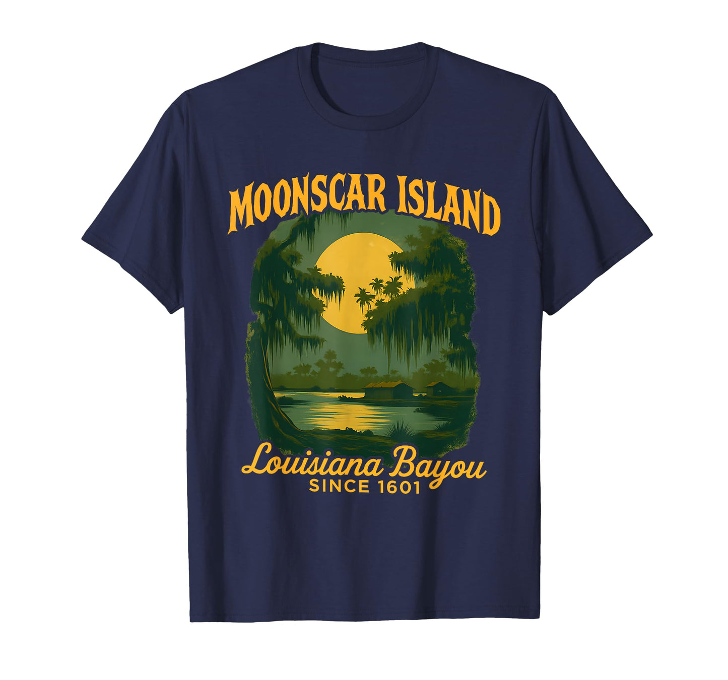 Moonscar Island Retro Cartoon Halloween Zombie Island T-Shirt