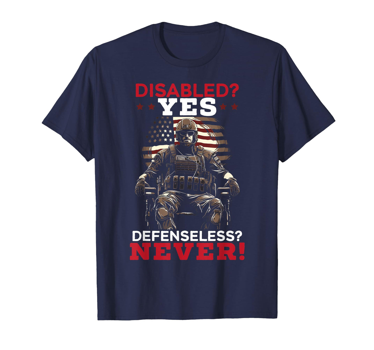 Disabled Veteran Armed Forces Military Soldier Army USA T-Shirt