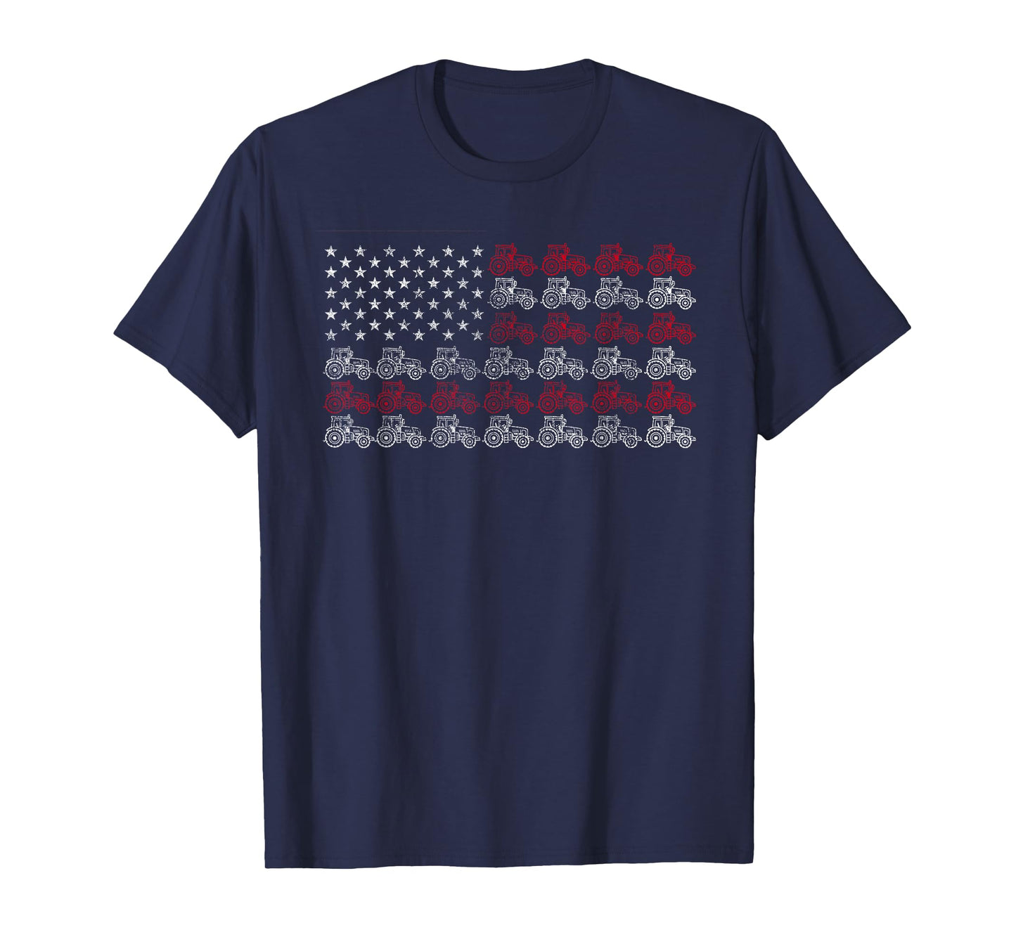 Proud Patriotic Freedom Designs Tractor American Flag Farmer T-Shirt - Unisex-Adults/Kids, Black, Short Sleeve, Small