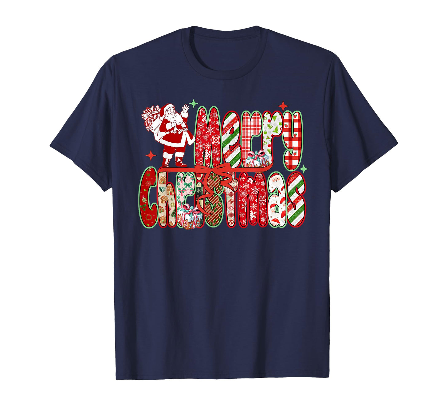 Merry Christmas Family Funny Christmas Women Men Kids Preppy T-Shirt