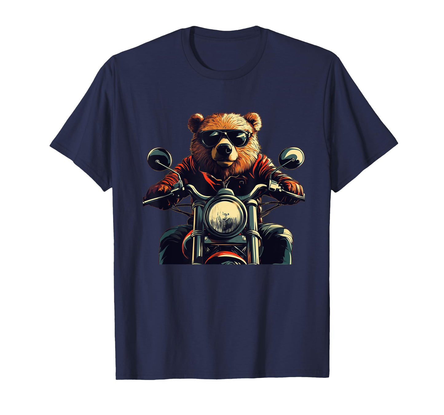 Biker Bear Costume with Cool Sunglasses and Motorcycle T-Shirt