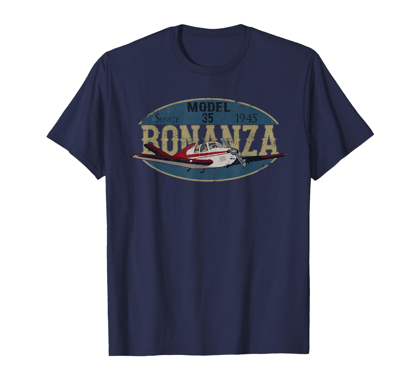Model 35 Bonanza Since 1945 Retro Vintage Airplane Pilot T-Shirt