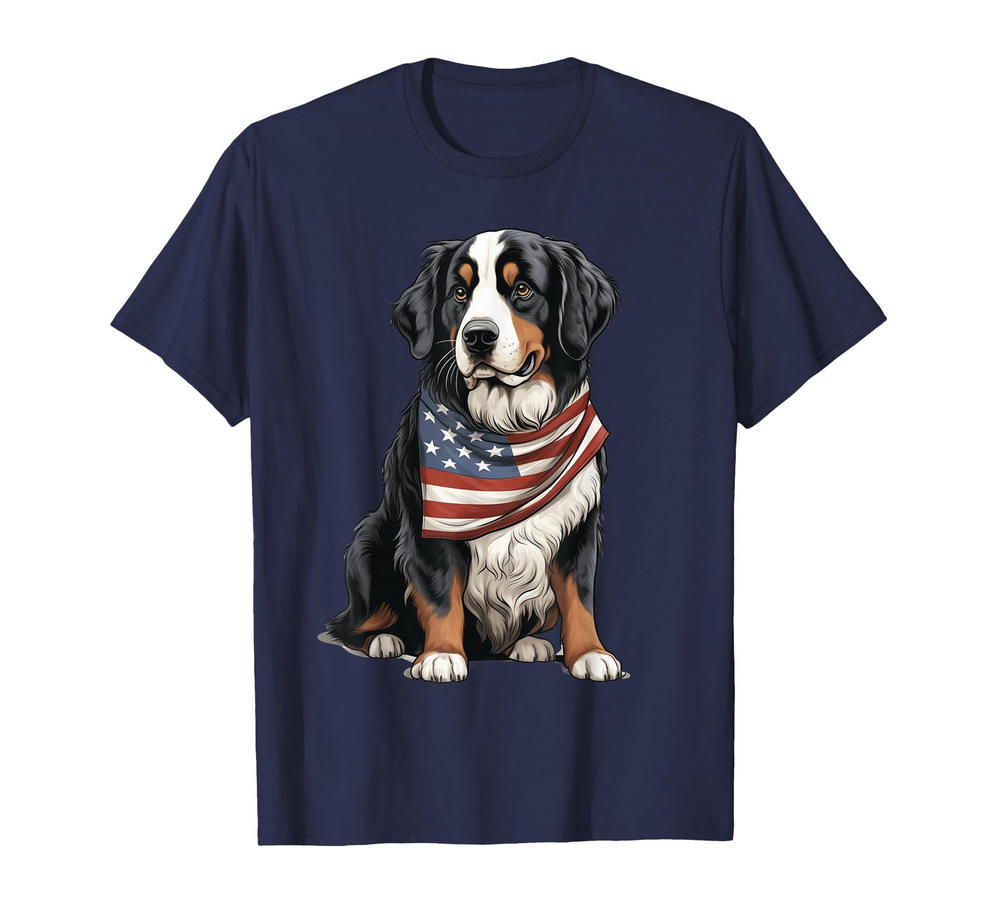 Berner US Flag Bernese Mountain Dog Owner Mom Dad Men Women T-Shirt