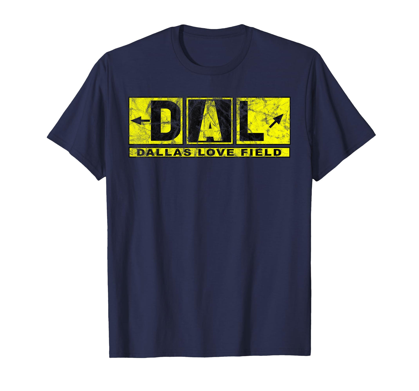 DAL Dallas Love Field Airport Taxiway Sign Pilot Vintage T-Shirt