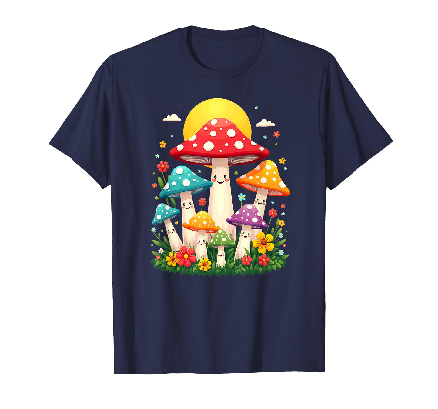 Floral Cute Mushroom Fungi Halloween Costume T-Shirt