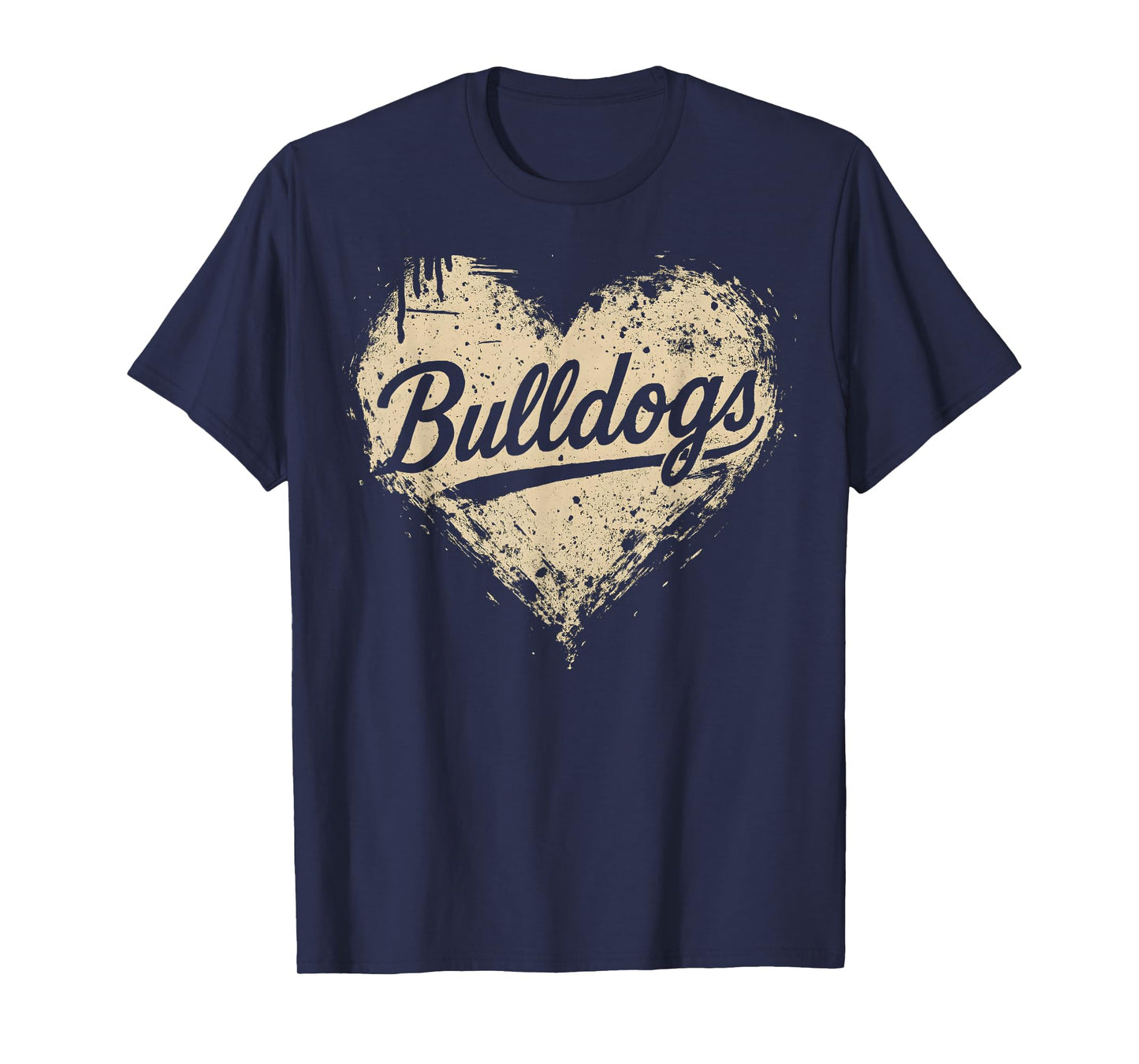 Heart Bulldogs Name Personalized Gifts for Men Kids Women T-Shirt