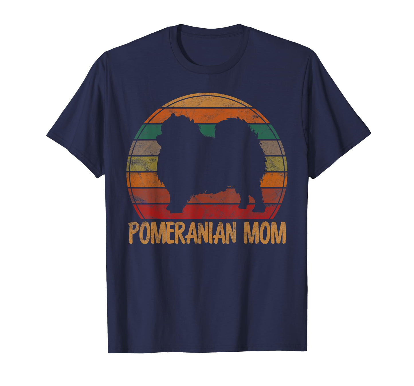 Retro Pomeranian Mom Pompom Dog Owner Mother Pet Mama T-Shirt