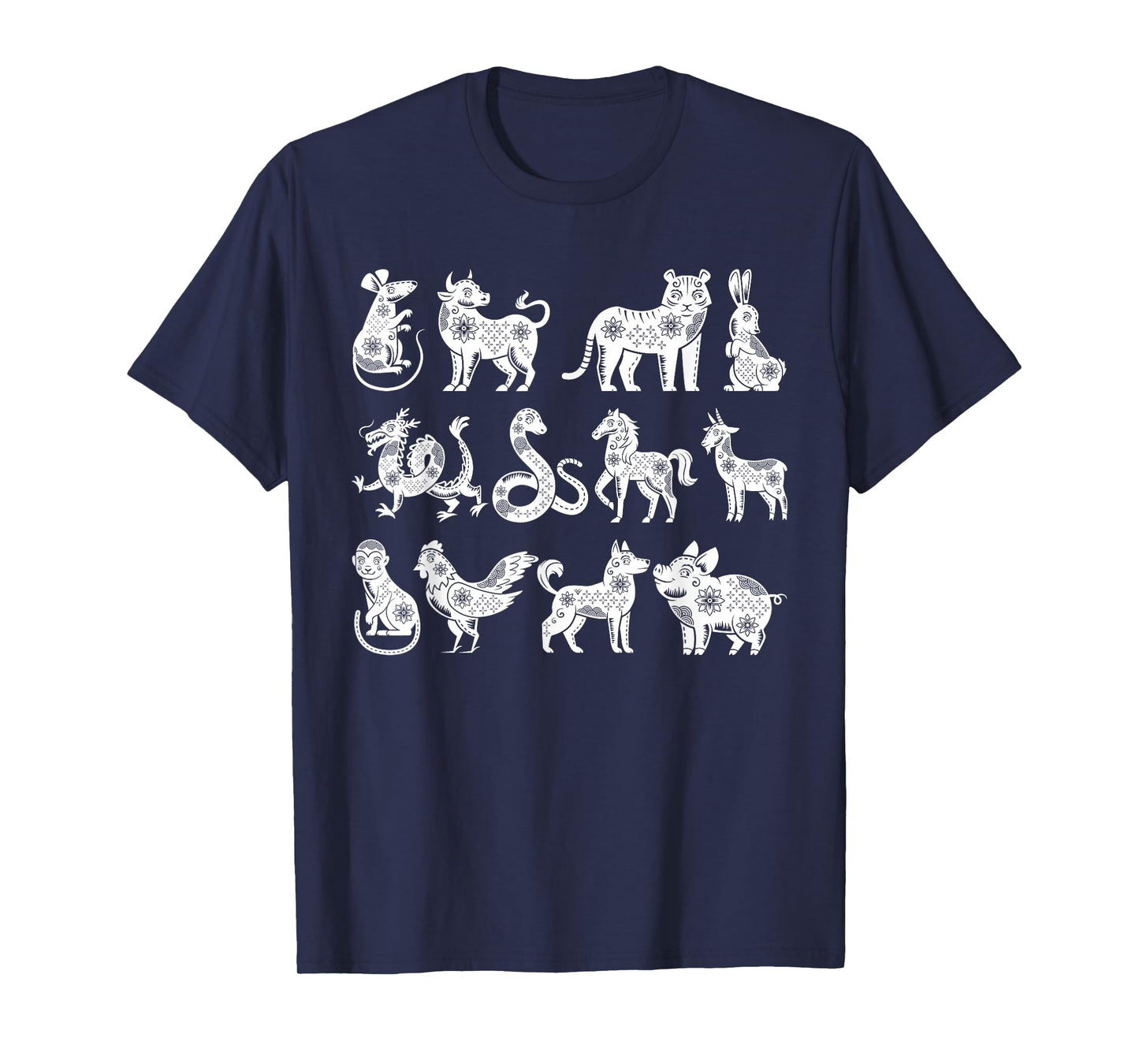 Chinese Zodiac Animals In Order Lunar Chinese New Year T-Shirt