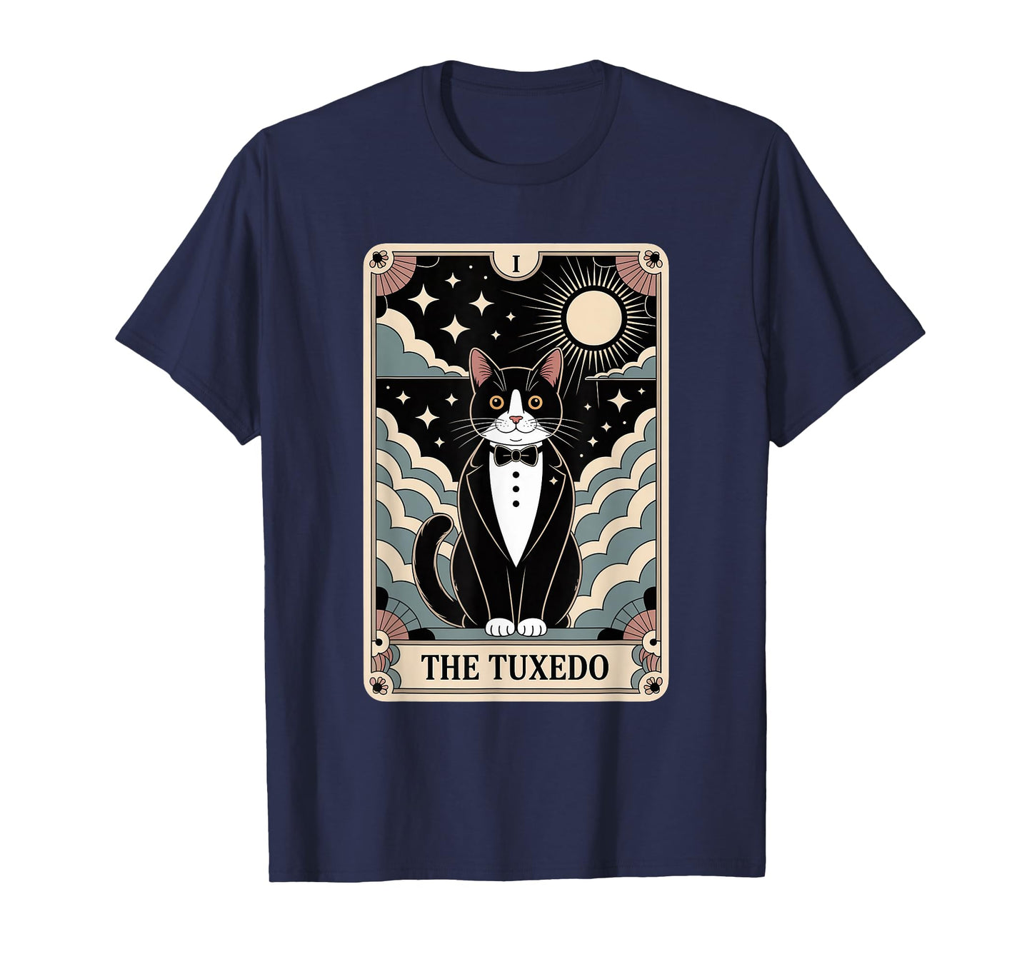 Tarot Card Cat Halloween The Tuxedo T-Shirt