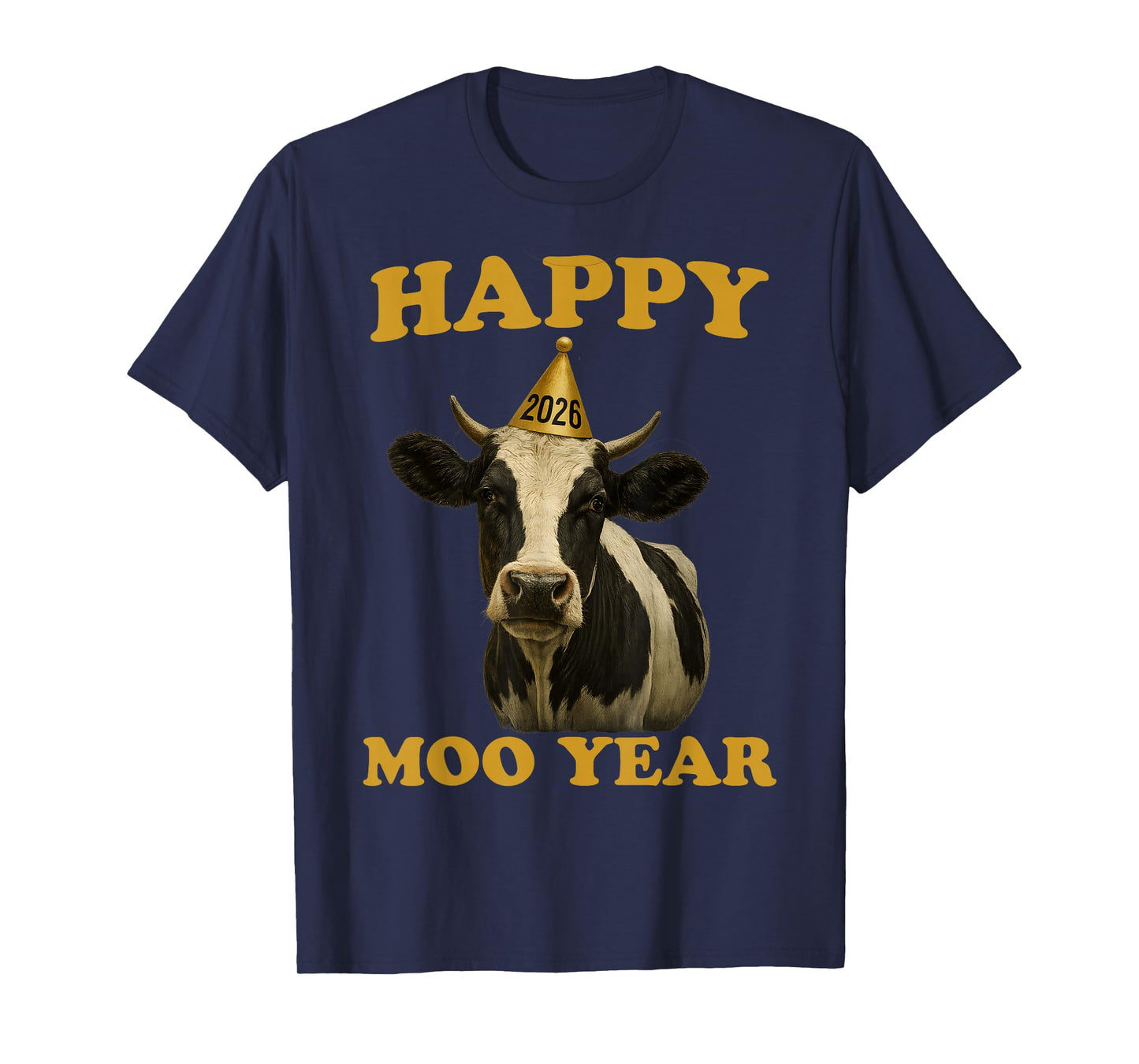 Funny New Years Eve Cow NYE Party Farm Animal Moo Pun Women T-Shirt