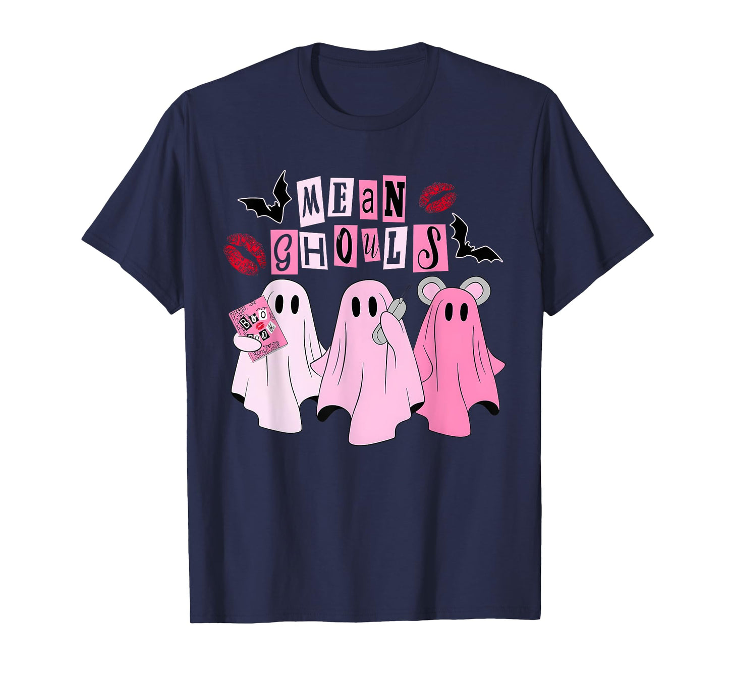 Cute Ghost Mean Ghouls Halloween Costume Spooky Season Girls T-Shirt