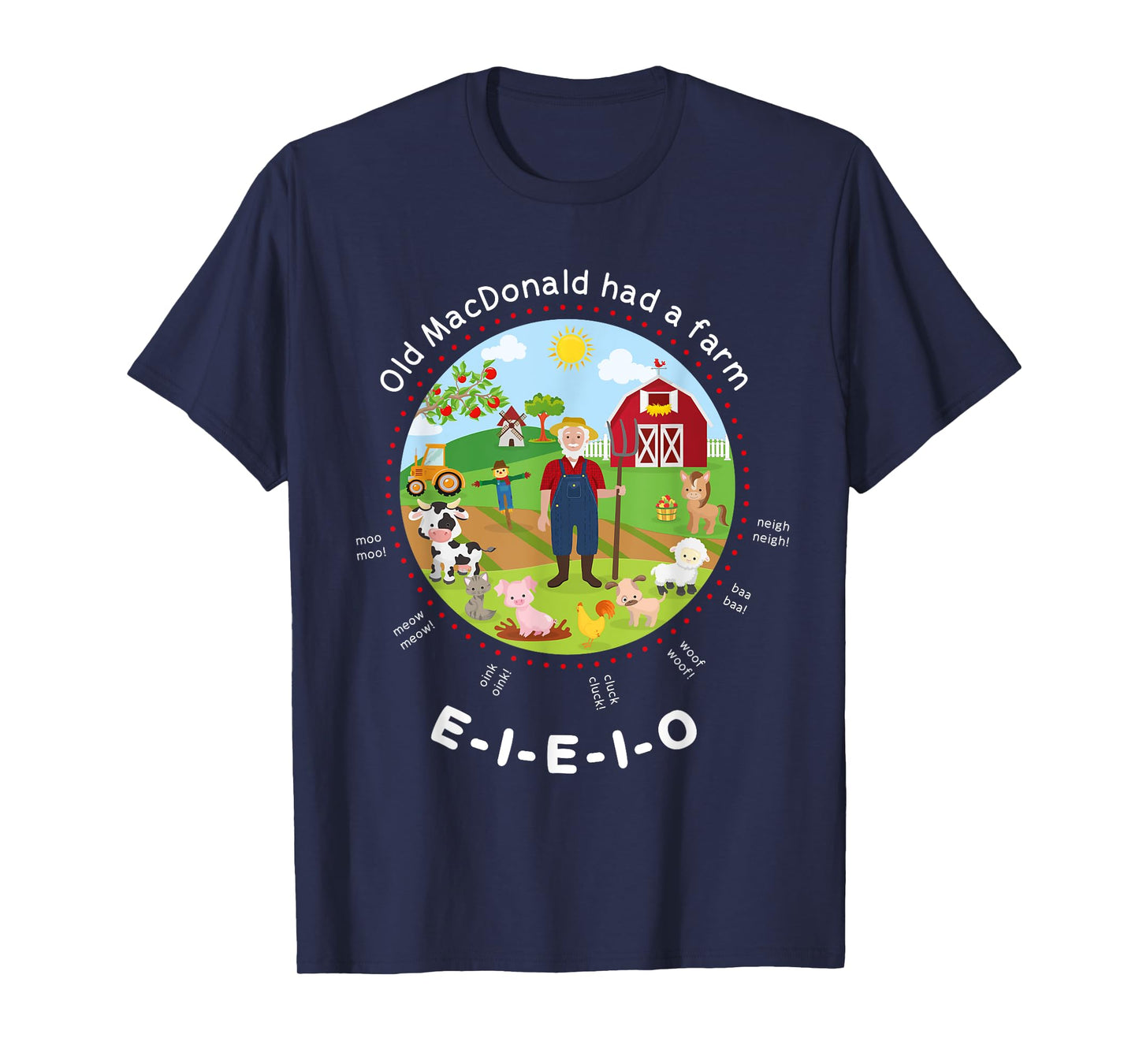 Old MacDonald had a farm English Nursery Rhyme Theme T-Shirt T-Shirt