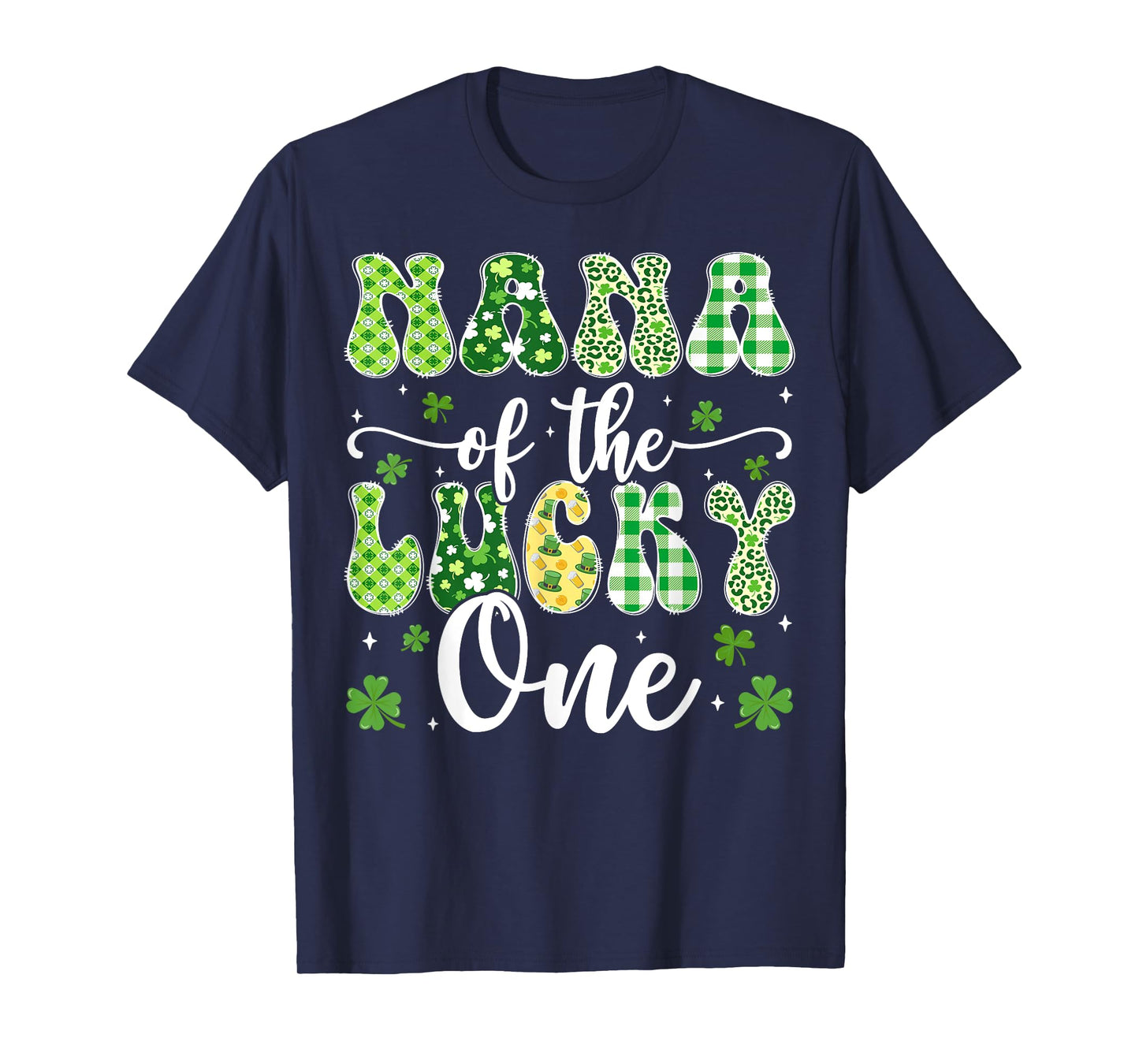 Nana Of The Lucky One First Birthday St Patrick's Day T-Shirt