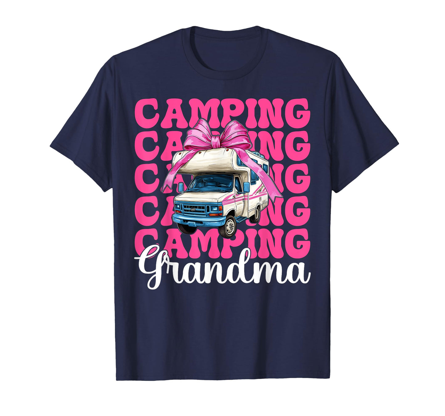 Camping Grandma RV Camping Camper Motorhome Nana Coquette T-Shirt