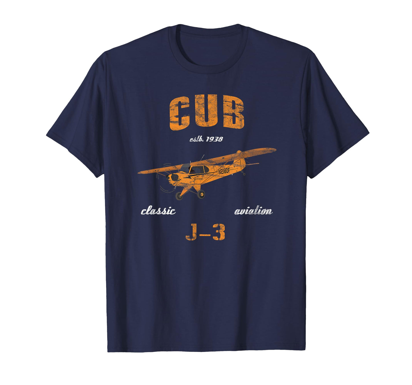 J-3 Cub Classic Airplane Aviation Vintage Pilot T-Shirt