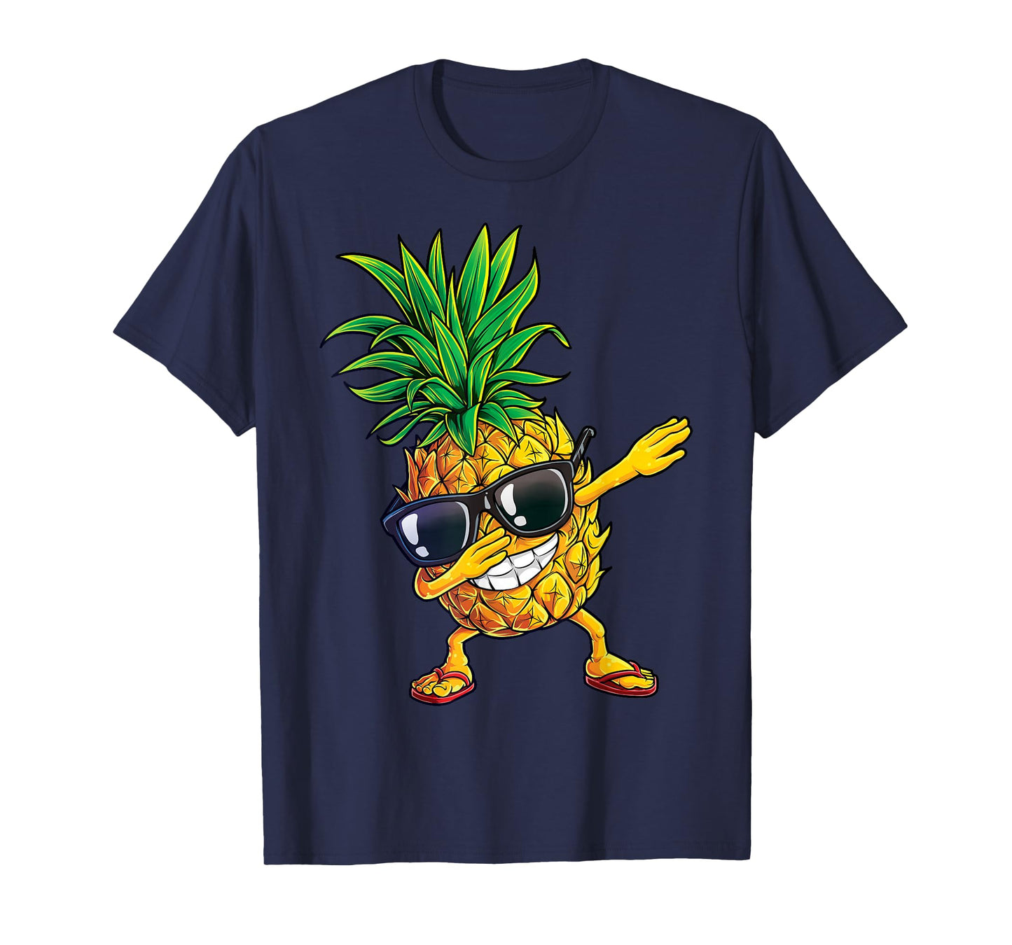 Dabbing Pineapple Sunglasses Aloha Beaches Hawaii Hawaiian T-Shirt Small