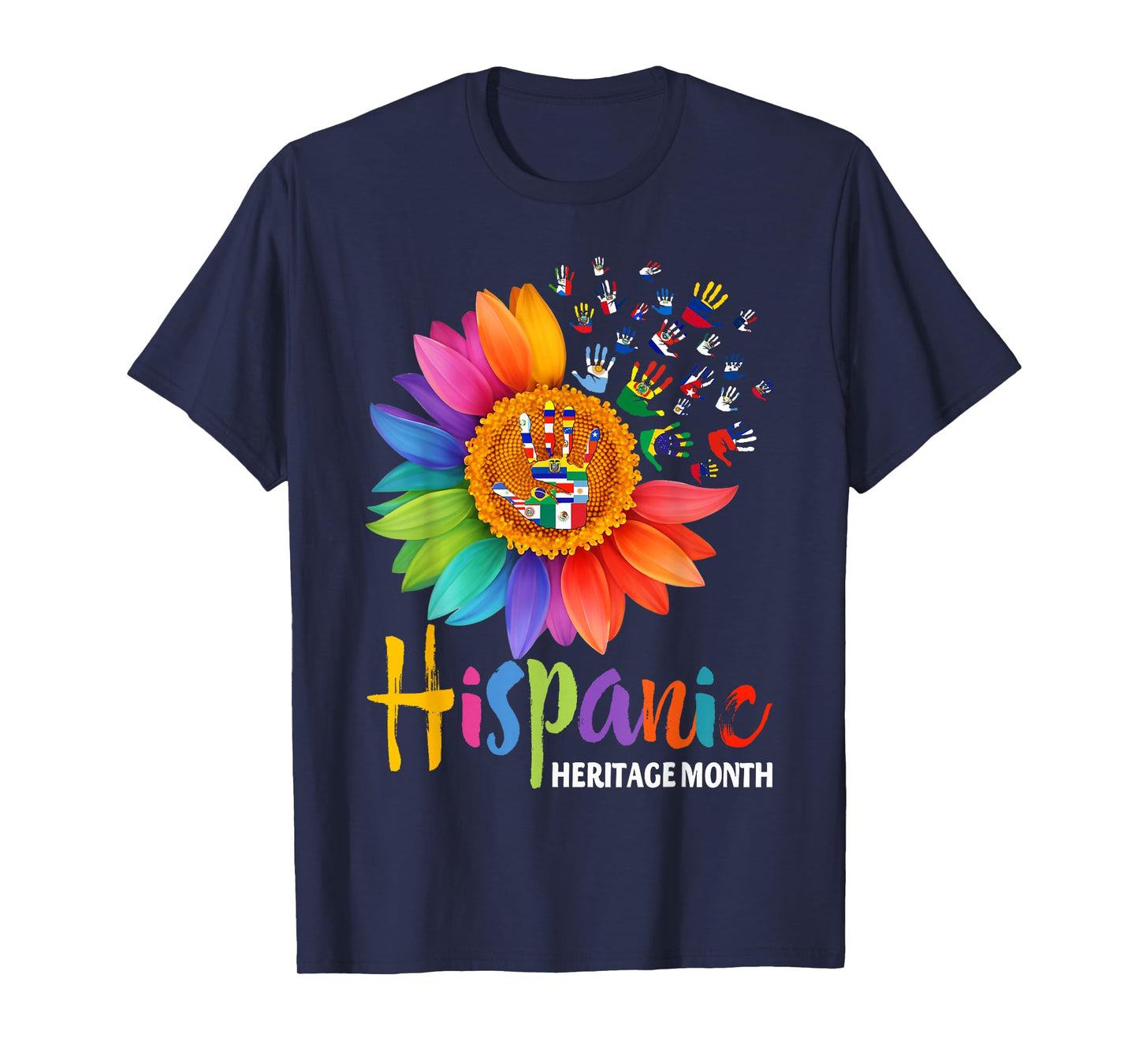 National Hispanic Heritage Month Sunflower All Countries T-Shirt