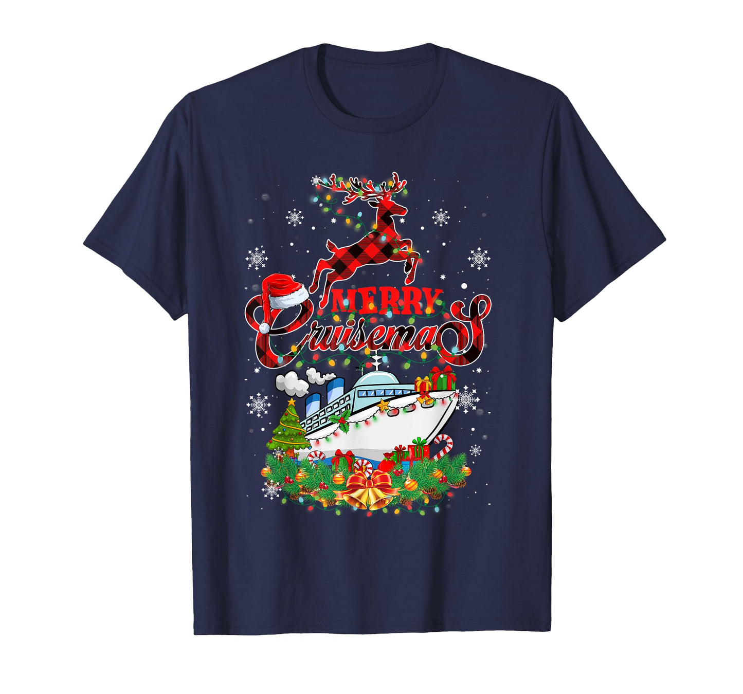 Merry Cruisemas 2025 Christmas Santa Reindeer Cruise T-Shirt