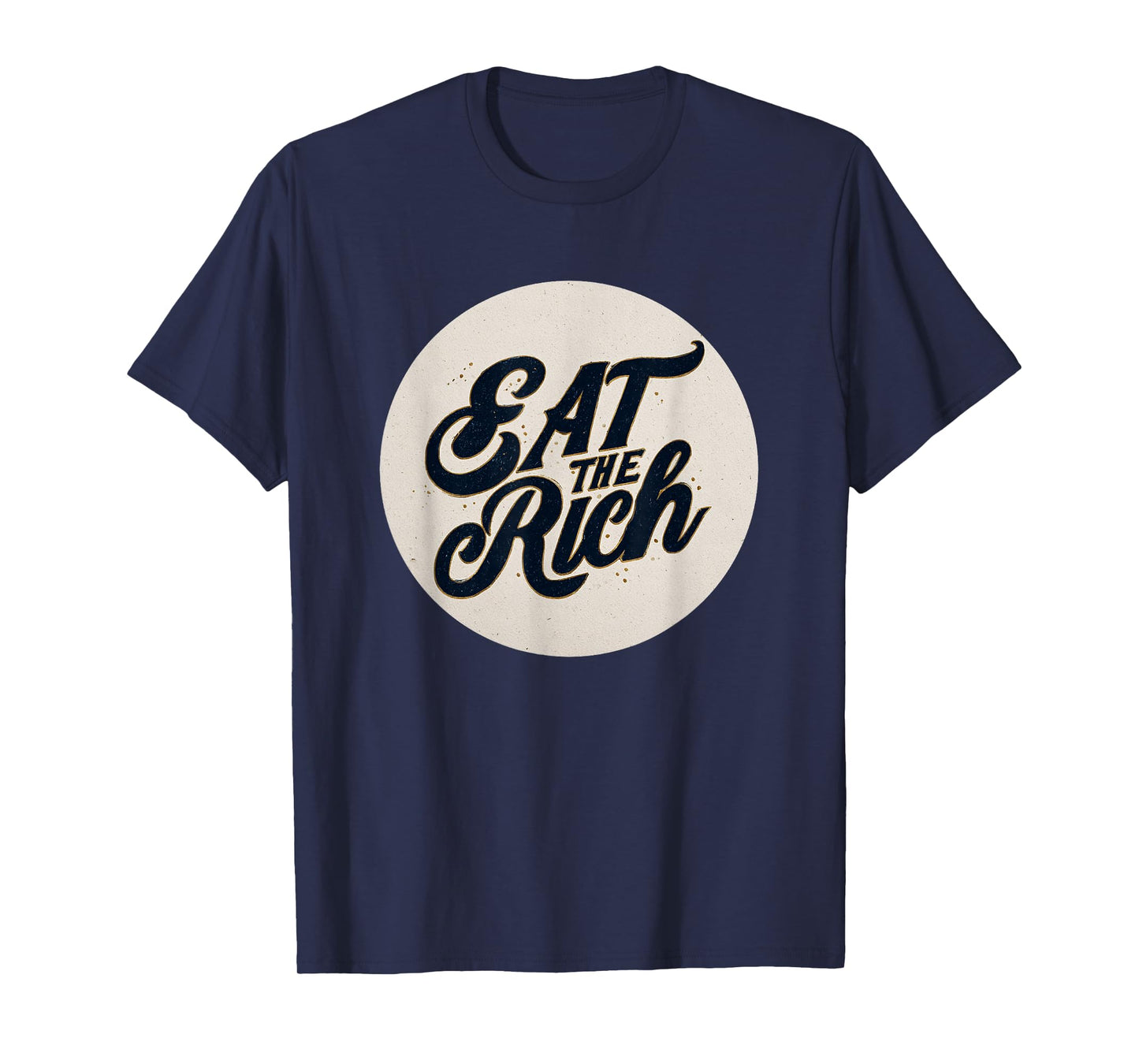 Nice Red Eat The Rich Stamp Look T-Shirt