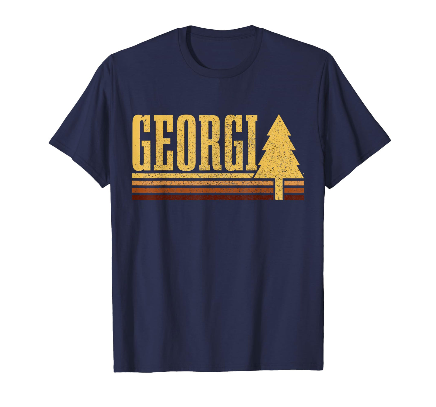 Georgia Vintage Tree State Pride Camping Hiking Georgia T-Shirt