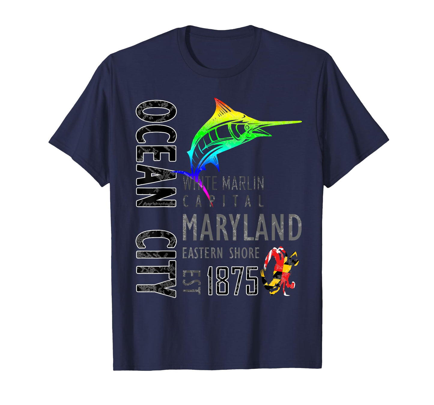 Ocean City Maryland White Marlin Capital Eastern Shore T-Shirt
