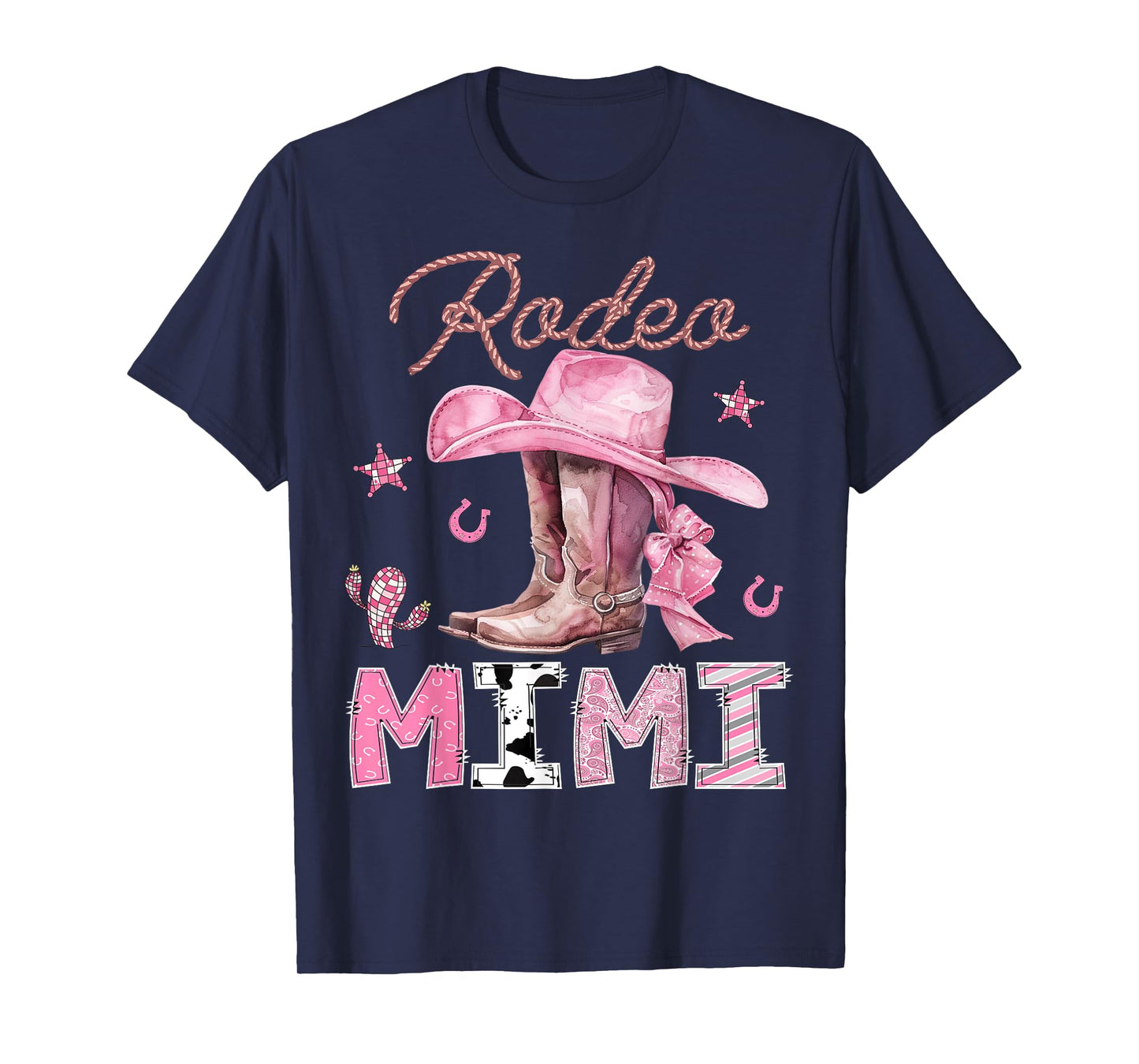 Rodeo Mimi Pink Boots Coquette CowGirl Birthday Party T-Shirt