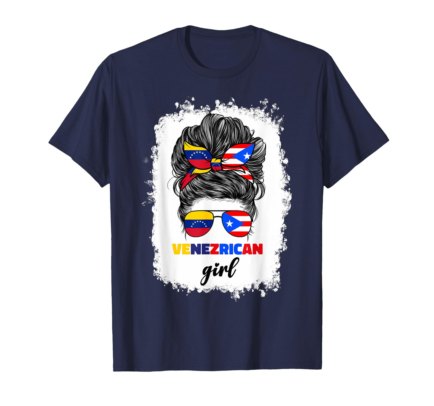 Venezuelan And Puerto Rican Rico Venezuela Flag Girl Women T-Shirt