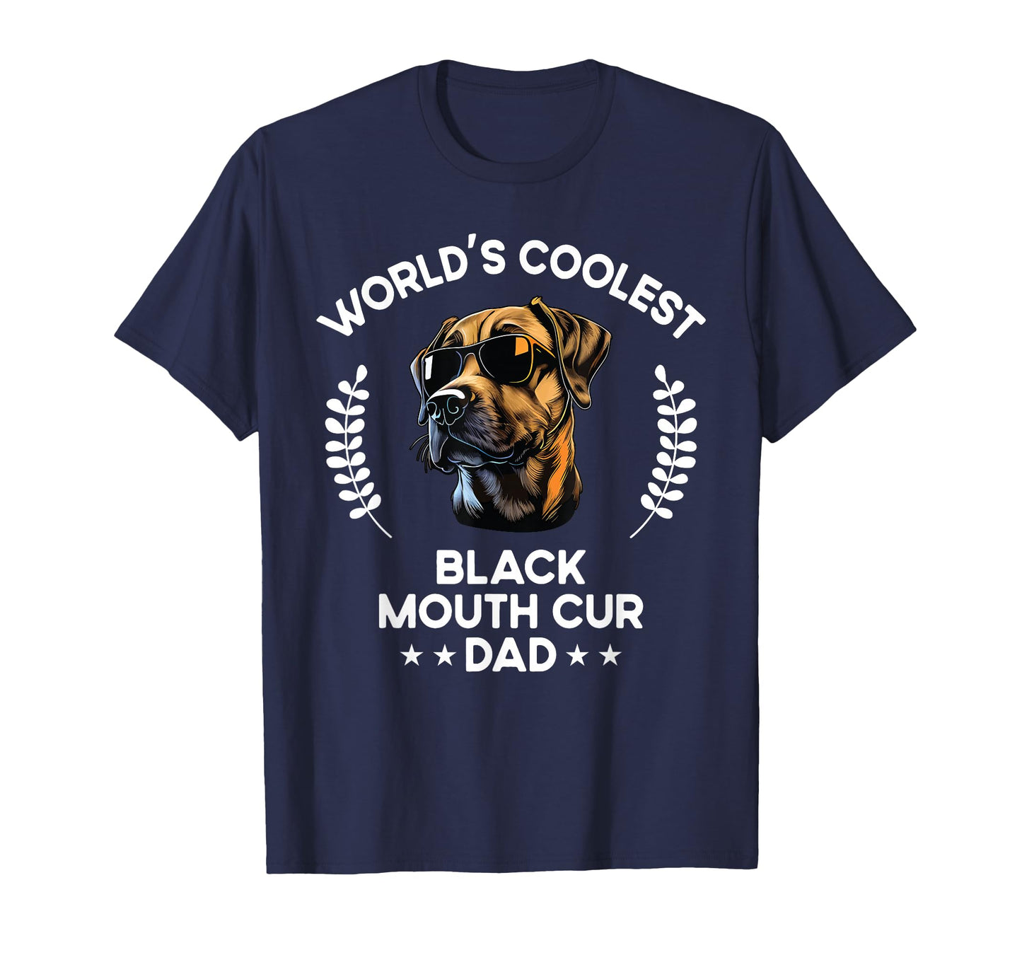 World's Coolest Dog Dad Papa - Men Black Mouth Cur T-Shirt