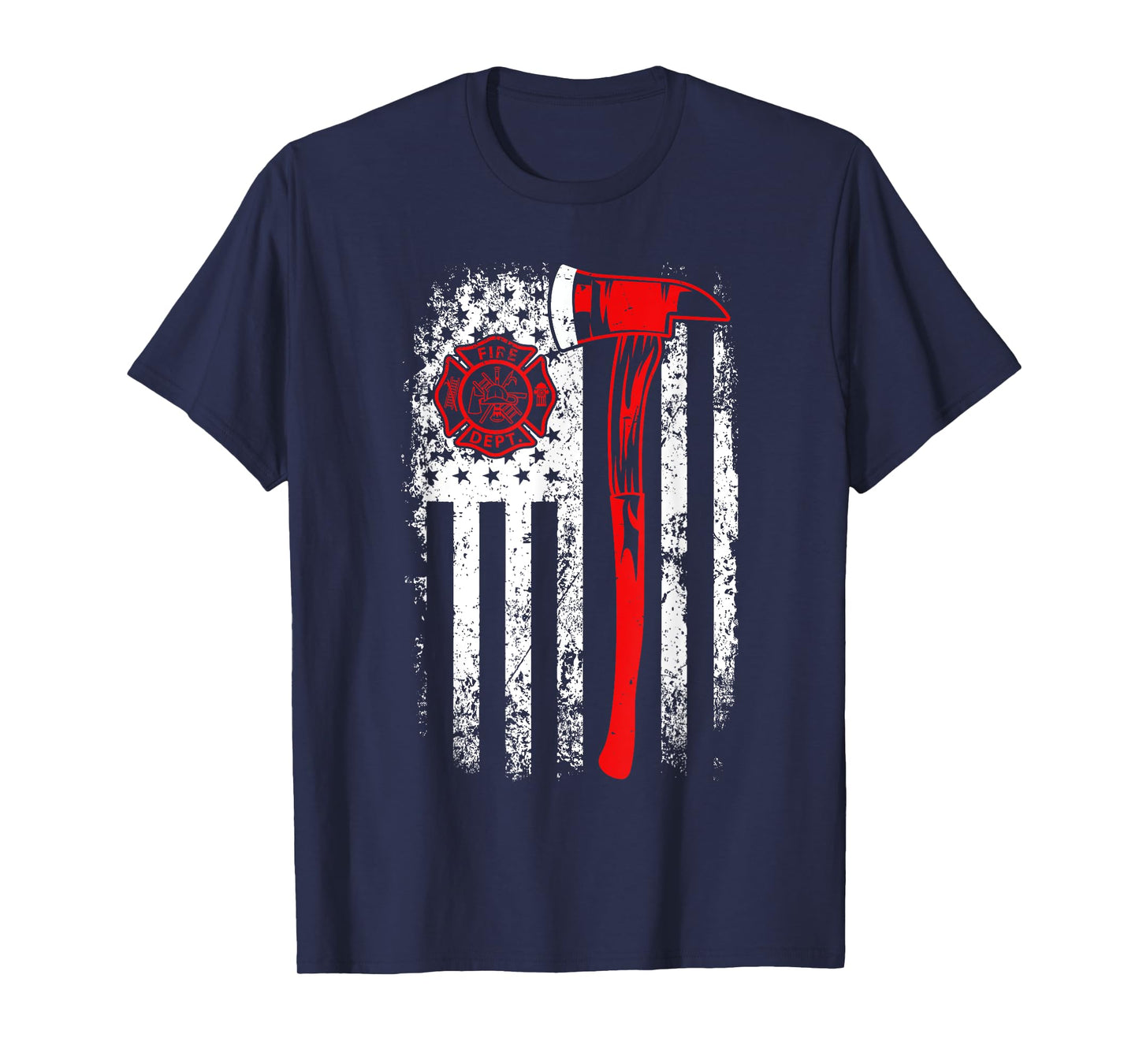 American Flag Firefighter For Fireman Patriotic Fire Fighter T-Shirt