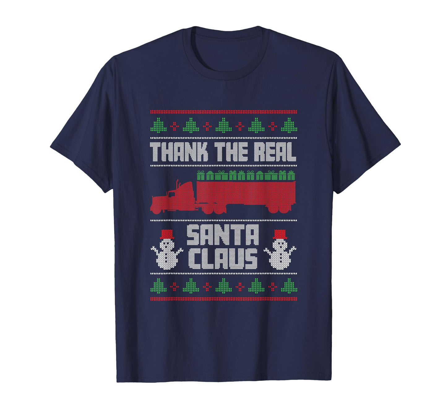 Trucker Santa Claus Funny Truck Driving Christmas Trucker T-Shirt